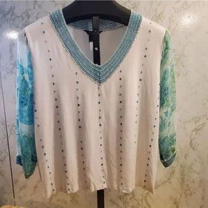 Multiples Sequined Crop Top